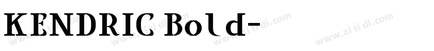 KENDRIC Bold字体转换 KENDRIC Bold字体转换